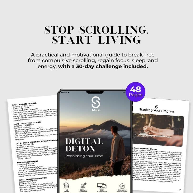 Digital Detox System | Guide + App + Audio Guide + Digital Planner - SoScroll