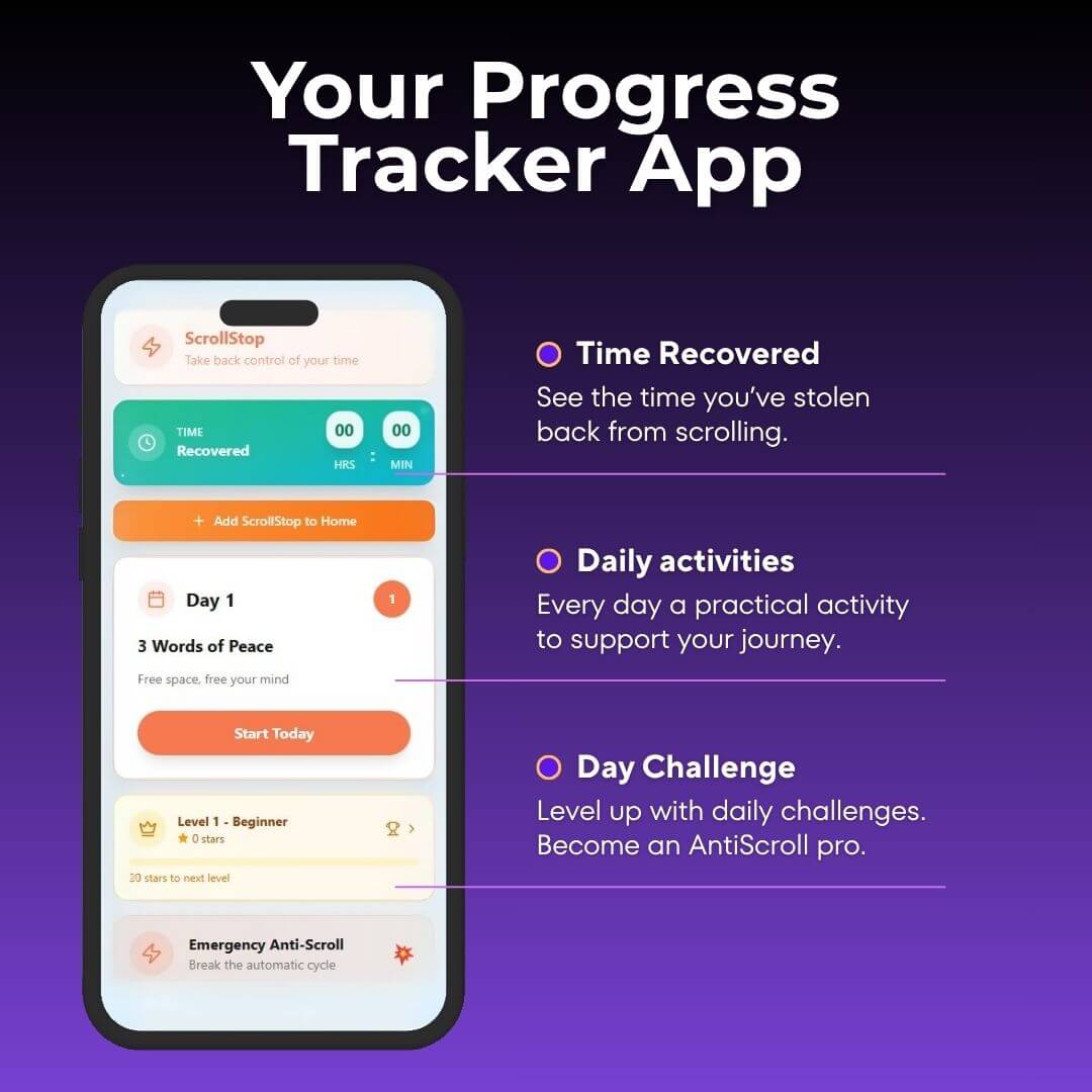 Digital Detox System | Guide + App + Audio Guide + Toolkit - SoScroll