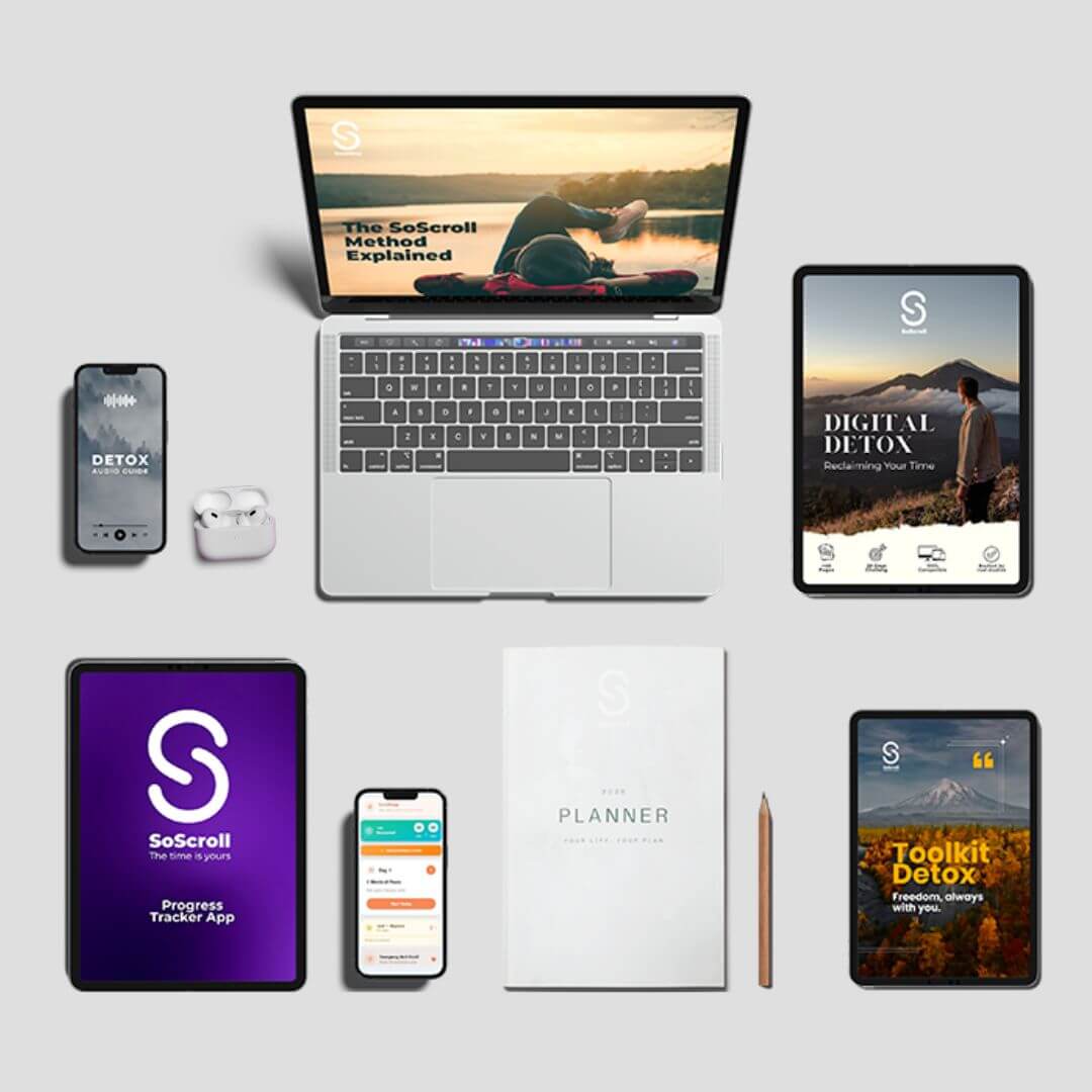 Digital Detox System | Guide + App + Audio Guide + Toolkit - SoScroll